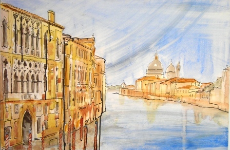Thomas Plunkett ARWS, Grand Canal, Venice,
Oil on canvas                          Work available.